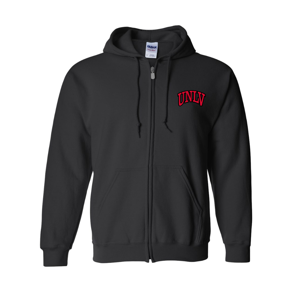 Men's UNLV Rebels Gildan  Heavy Blend Full Zip Hooded Sweatshirt